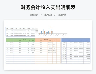财务会计收入支出明细表