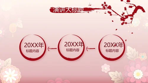红色喜庆中式婚礼策划宣传PPT动态模板