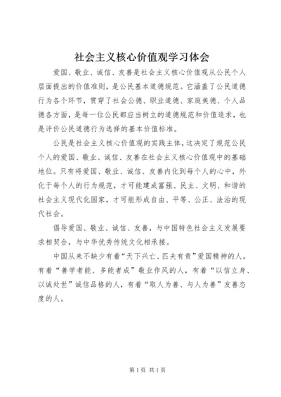 社会主义核心价值观学习体会 (4).docx