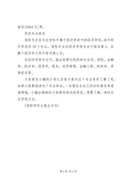 保险研究生就业方向.docx