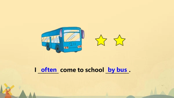 Unit 2 Ways to go to school PA Let's talk 课件（共25张P