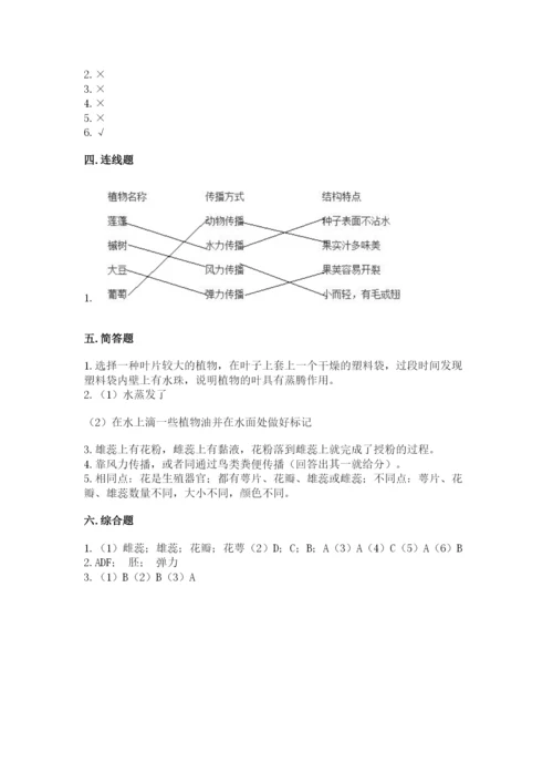 科学四年级下册第一单元《植物的生长变化》测试卷【名校卷】.docx