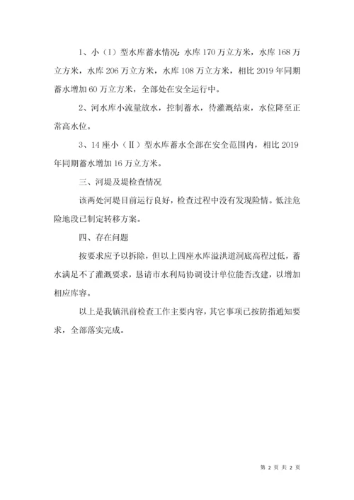 落实汛前检查工作情况汇报.docx