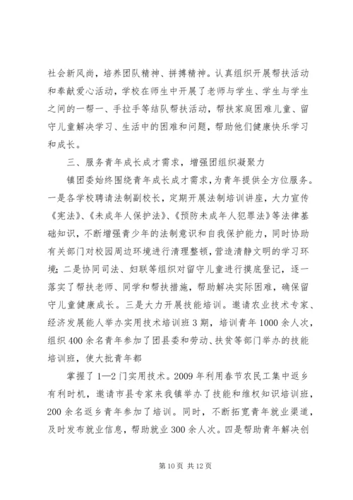 共青团镇委五四红旗团委申报事迹材料.docx