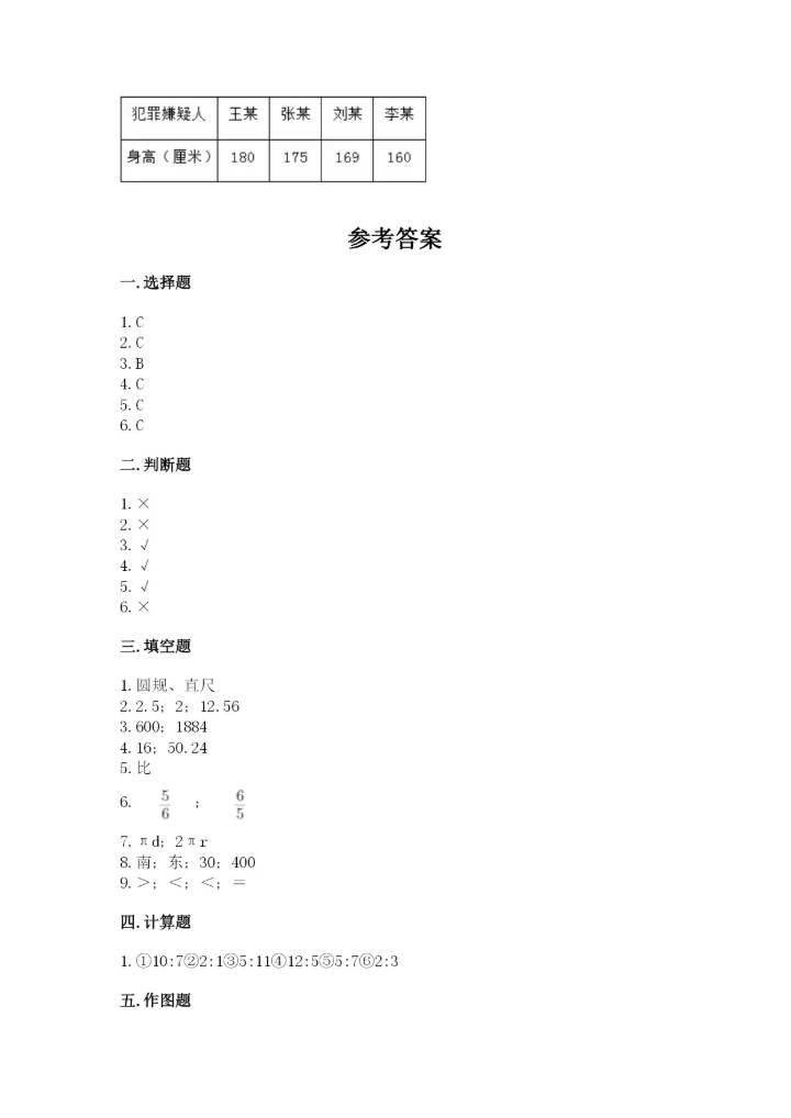 小学数学六年级上册期末考试试卷含完整答案（夺冠系列）.docx