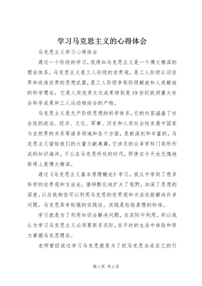 学习马克思主义的心得体会 (3).docx