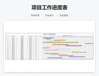 项目工作进度表