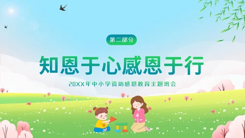 资助感恩教育感恩资助主题班会PPT课件