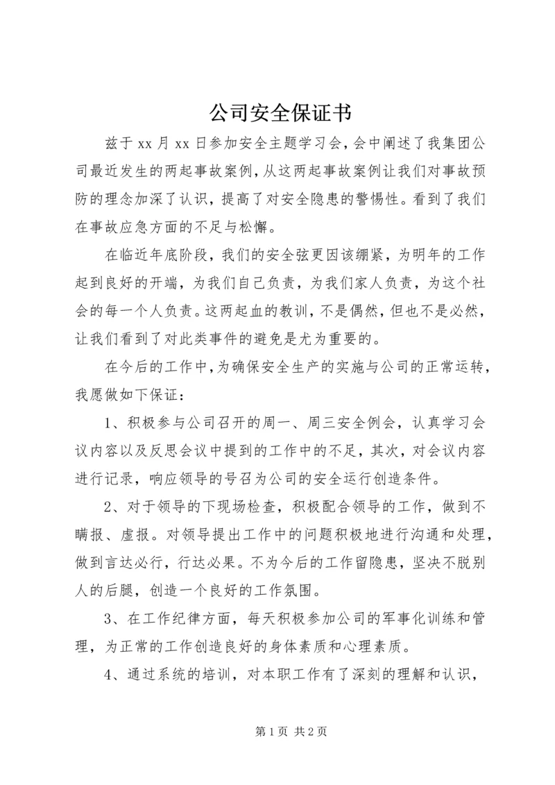 公司安全保证书 (4).docx