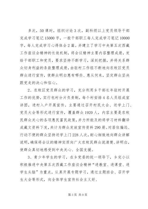 贯彻落实五次党代会精神情况的汇报.docx