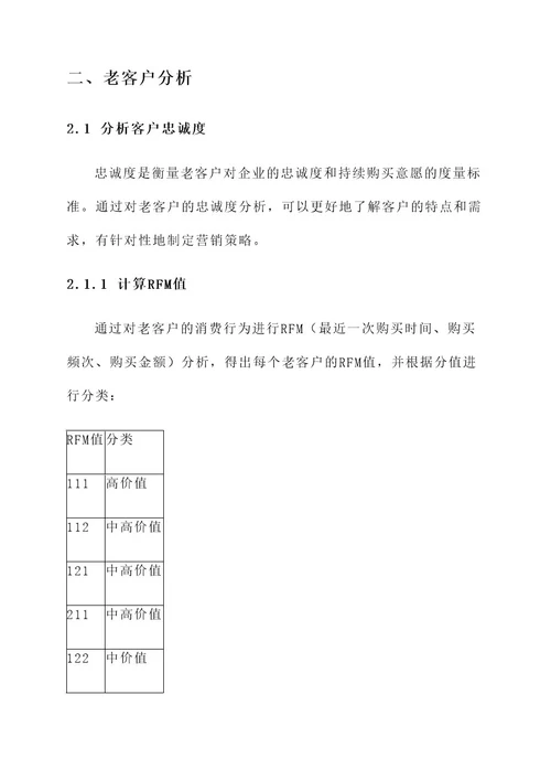 老客户营销管理规划方案