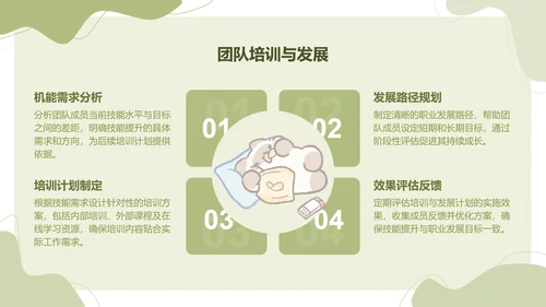 卜卜猫猫绿色卡通风工作总结ppt模版