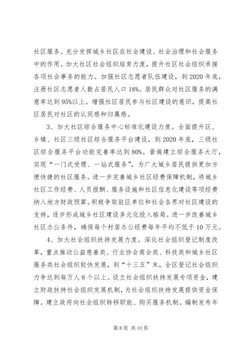 民政局“十三五”规划调研报告.docx