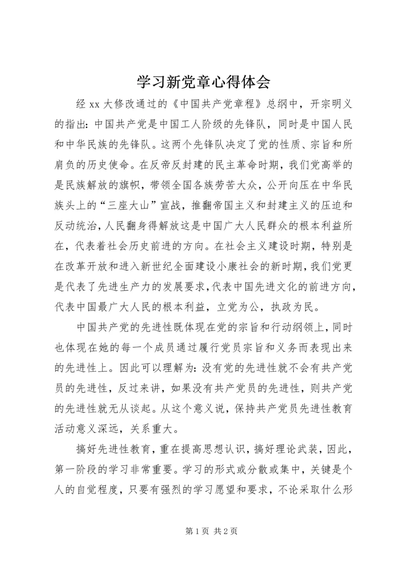 学习新党章心得体会 (11).docx