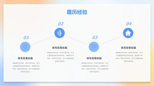 蓝色弥散渐变试用期转正答辩述职报告新员工转正述职PPT