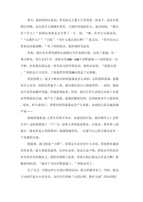 小学生保护环境的作文500字合集9篇