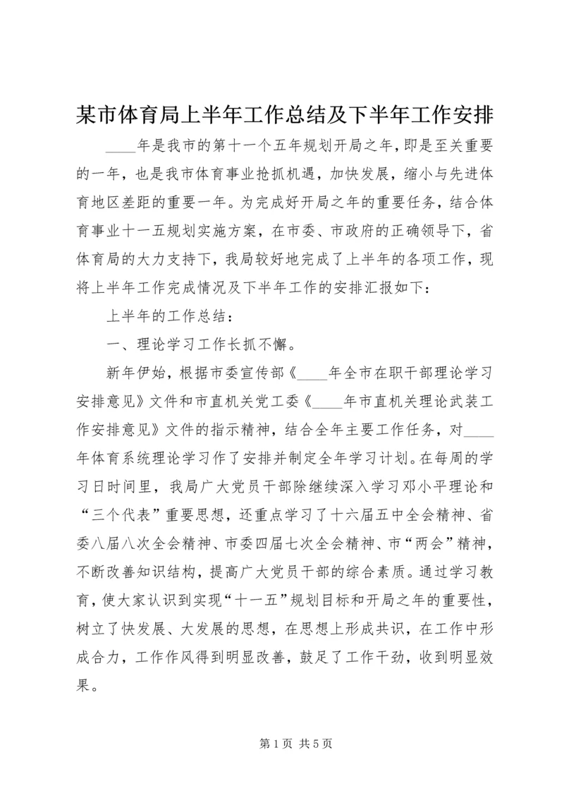 某市体育局上半年工作总结及下半年工作安排 (8).docx