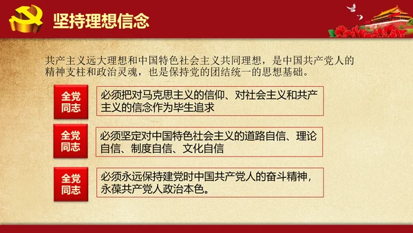 解读学习新党内政治生活若干准则PPT模板