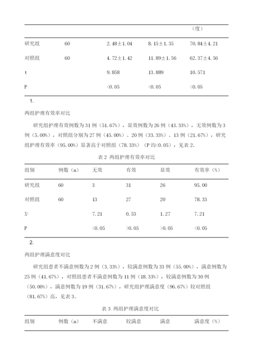 疼痛护理对颈椎病疼痛缓解及颈椎活动功能的影响1.docx