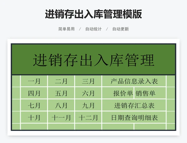 进销存出入库管理模版