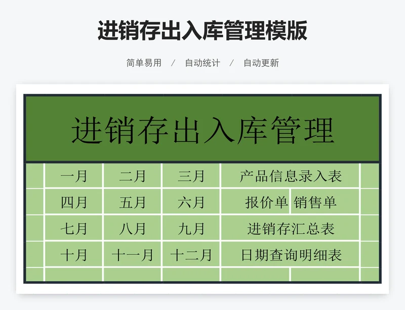 进销存出入库管理模版
