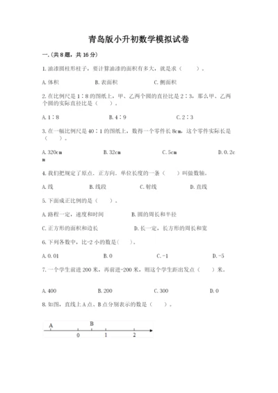 青岛版小升初数学模拟试卷最新.docx