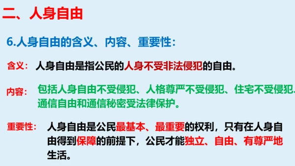 八年级下册第三课公民权利  复习课件(共27张PPT)