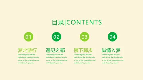 绿色清新春季旅游电子相册动态PPT