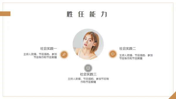 主持人岗位求职个人简历通用PPT模板