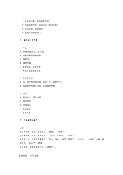 小学语文四年级简单实用的阅读答题技巧(附训练题及答案).docx