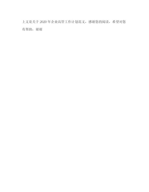 精编之年企业高管工作计划范文.docx