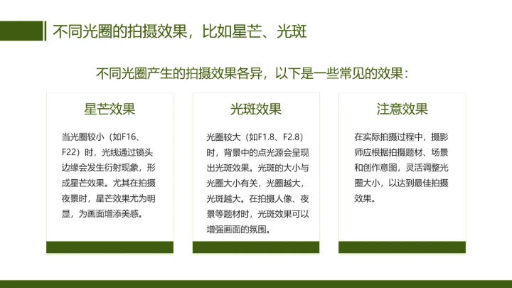 摄影知识培训摄影教程曝光三要素培训课件PPT