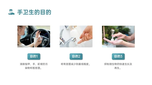 蓝色简约商务实拍风院感手卫生知识培训PPT课件
