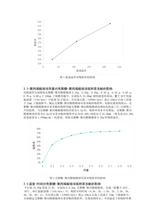 壳聚糖-聚丙烯酸微球对茶末中茶多酚的吸附性能研究--毕业设计论文.docx