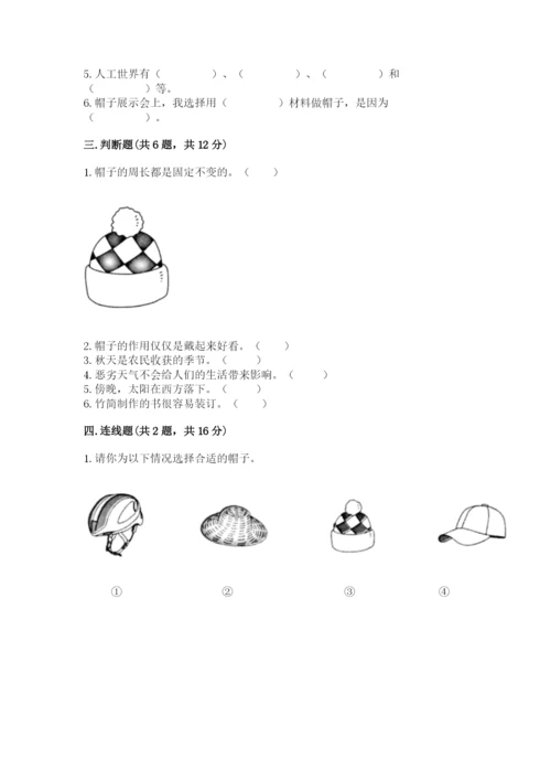 教科版小学二年级上册科学期末测试卷带答案（达标题）.docx