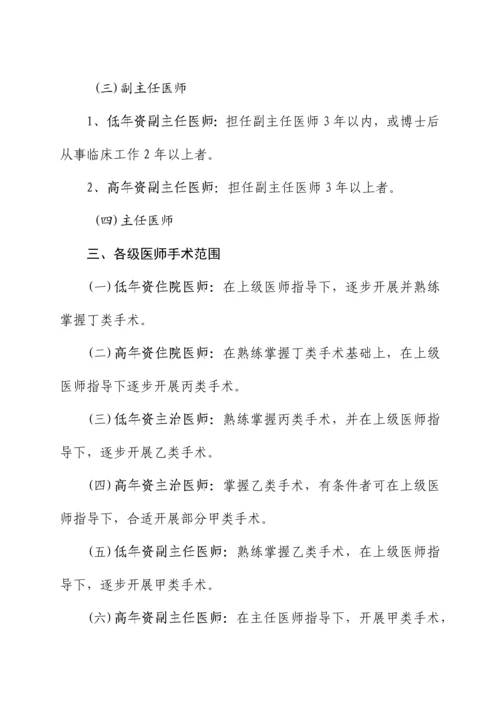 河北省医院手术分级管理标准规范.docx