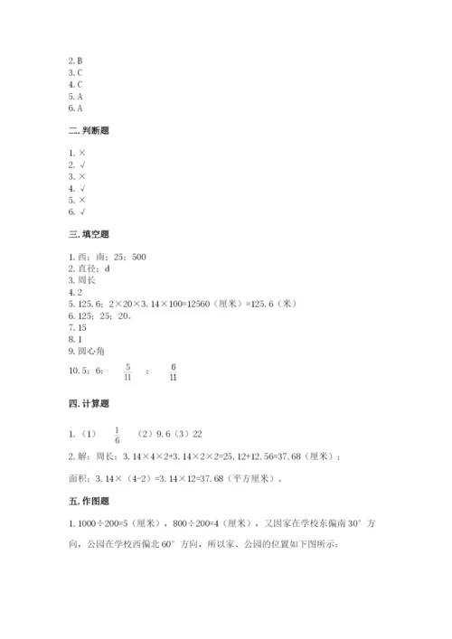 人教版六年级上册数学期末测试卷精品【预热题】.docx