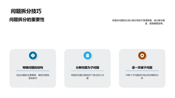 数学题解策略教学PPT模板