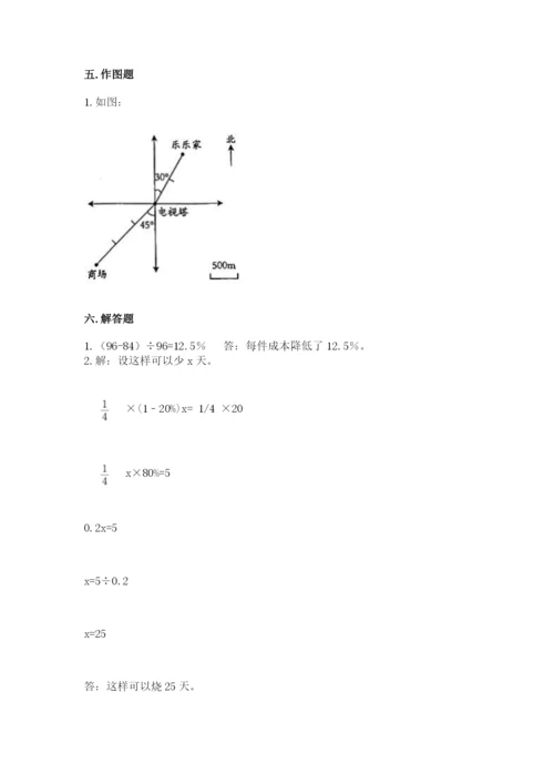 人教版六年级下册数学期末测试卷附参考答案【精练】.docx