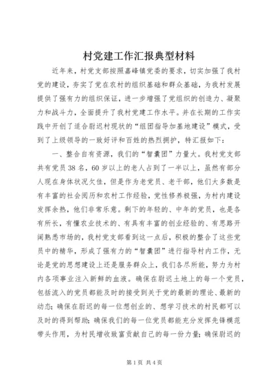 村党建工作汇报典型材料.docx