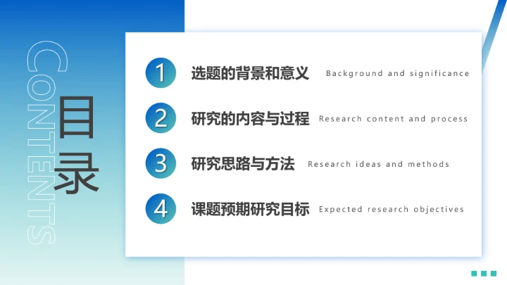 简约商务风毕业论文学术开题报告PPT模版