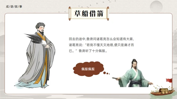 三国演义之草船借箭的故事通用PPT模板