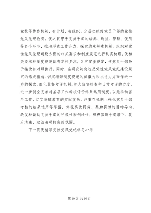 党性党风党纪学习心得精选.docx