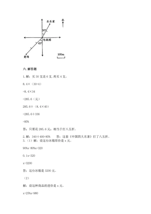 衡水小学毕业数学试卷附参考答案（黄金题型）.docx