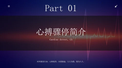 心肺复苏主题科普PPT模板