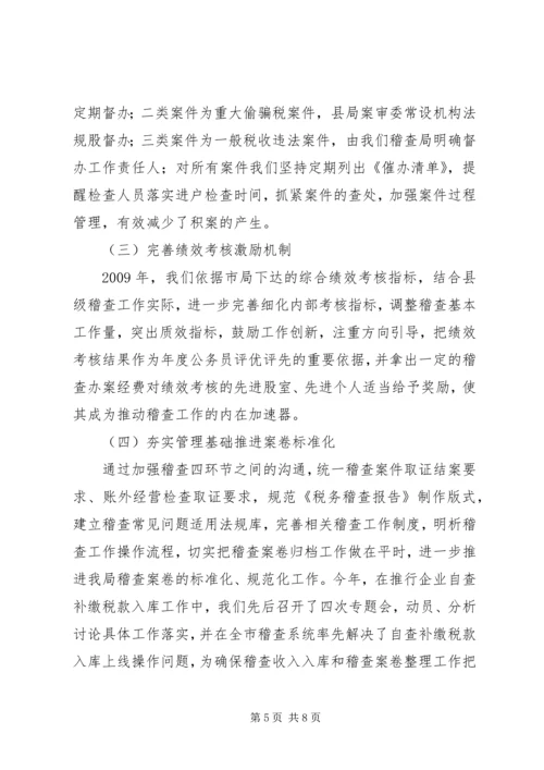 国税稽查局半年工作汇报.docx