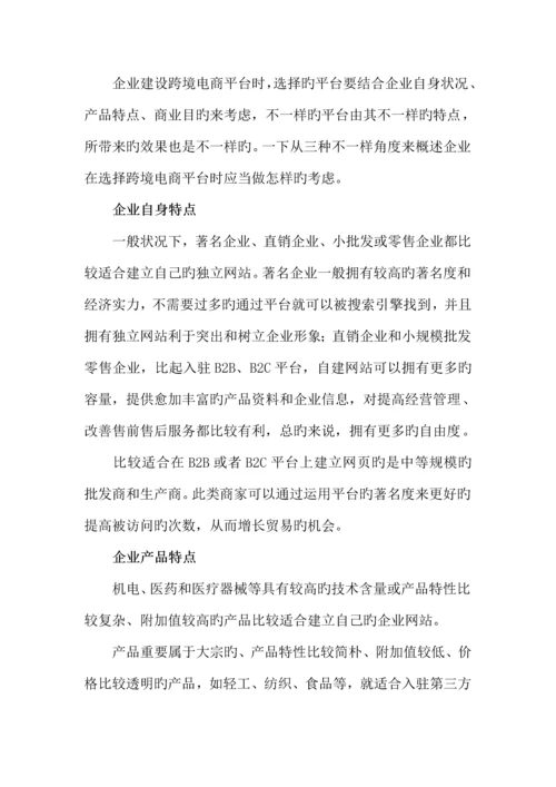 跨境电子商务运营商业计划书.docx