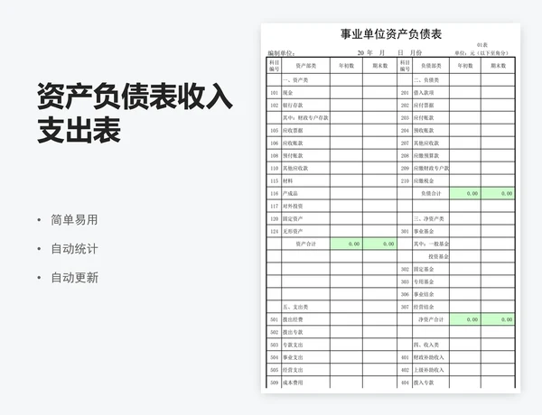 资产负债表收入支出表