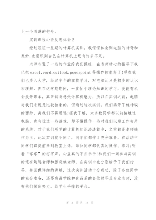 实训课程心得反思体会2021.docx