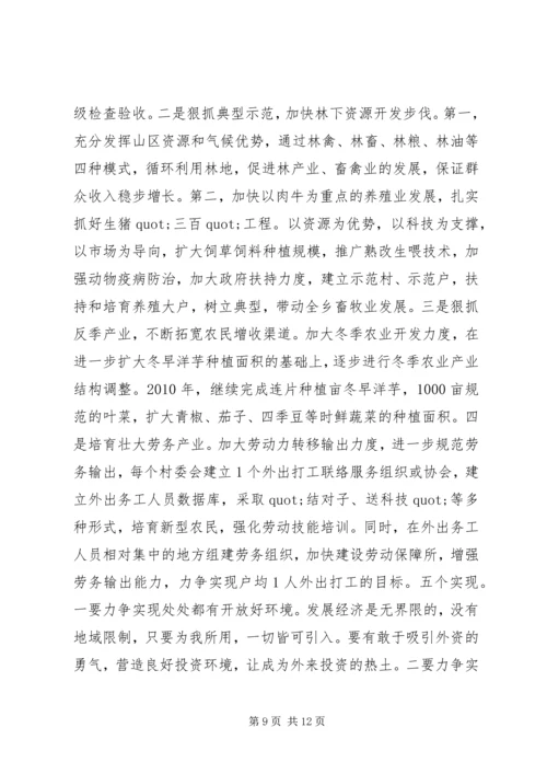 在乡经济社会发展情况检查会上的讲话.docx